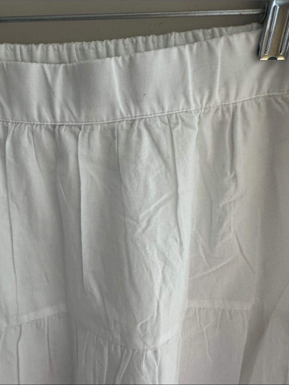 NWT Loft White Tiered Cotton Midi Skirt - Picture 2 of 5